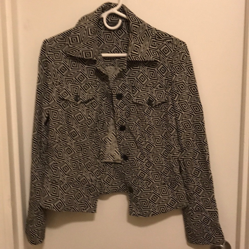 Blazer with geometric pattern